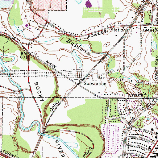 Topographic Map of Gardner Flats, OH