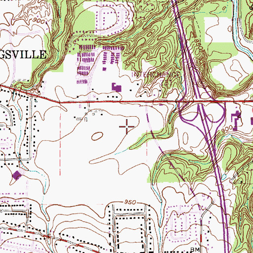 Topographic Map of South Park Shopping Center, OH