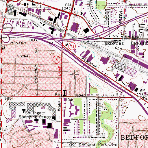 Topographic Map of Friendship Mennonite Church, OH