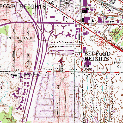 Topographic Map of Holy Trinity Church, OH