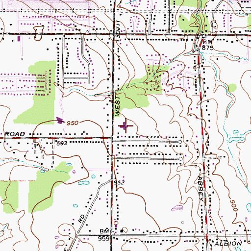 Topographic Map of Patrician Nursing Home, OH
