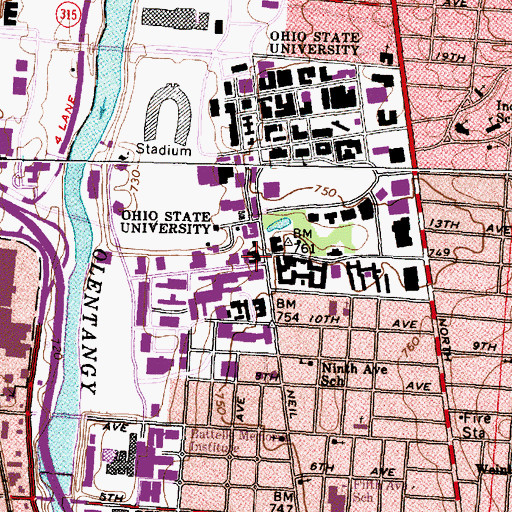 Topographic Map of Botany and Zoology Building, OH