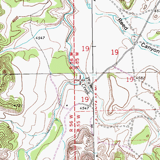 Topographic Map of Plum Creek, CO