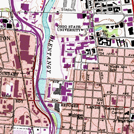 Topographic Map of Davis Medical Research Center, OH