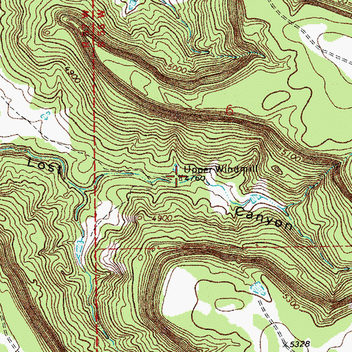 Topographic Map of Upper Windmill, CO