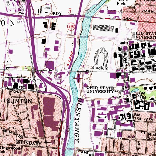 Topographic Map of Drake Union, OH