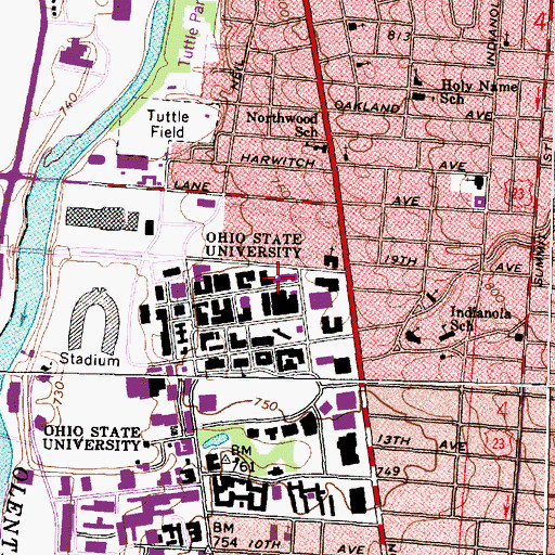 Topographic Map of Fontana Laboratories, OH