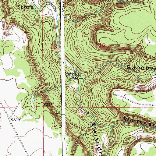 Topographic Map of Sandoval Canyon, CO