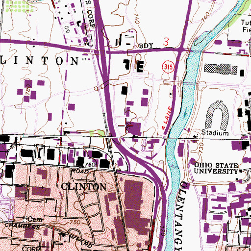 Topographic Map of Galbreath Equine Trauma Intensive Care and Research Center, OH