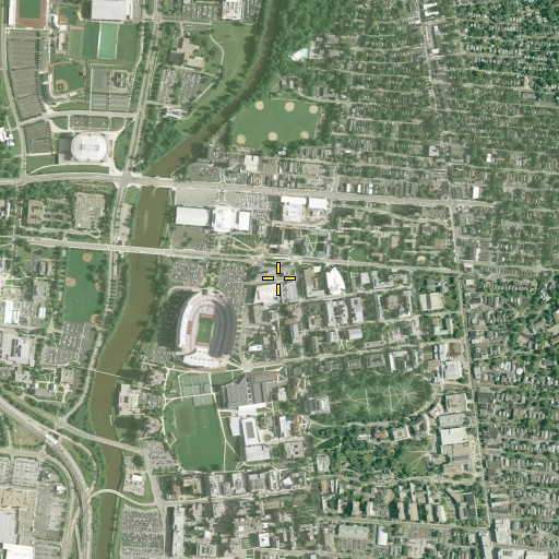 Aerial/Satellite Image of Ives Hall, OH