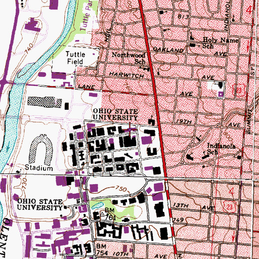 Topographic Map of MacQuigg Laboratory, OH