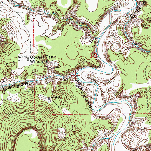 Topographic Map of Goat Ranch Canyon, CO
