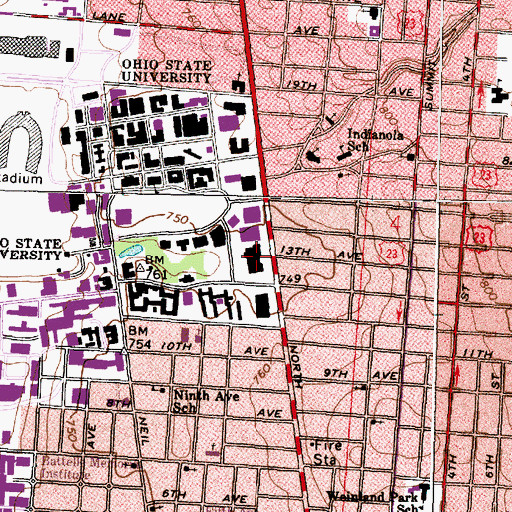 Topographic Map of Ohio Union, OH