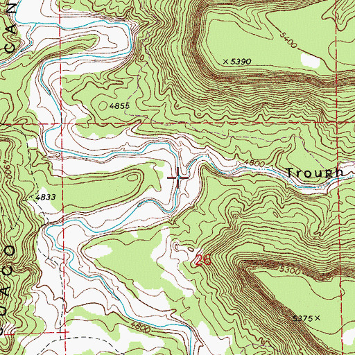 Topographic Map of Trough Canyon, CO
