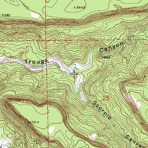 Topographic Map of Scorpio Canyon, CO