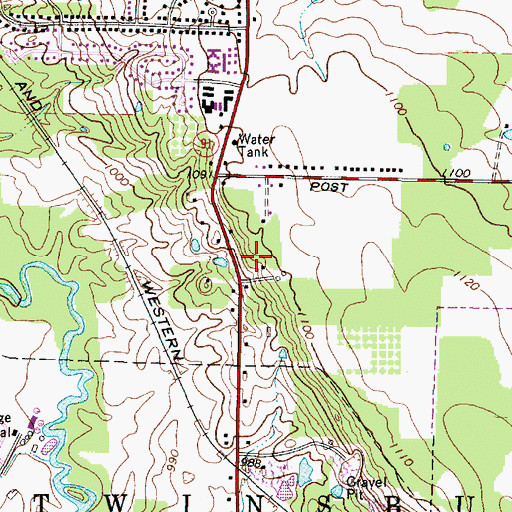 Topographic Map of Gillie Park, OH