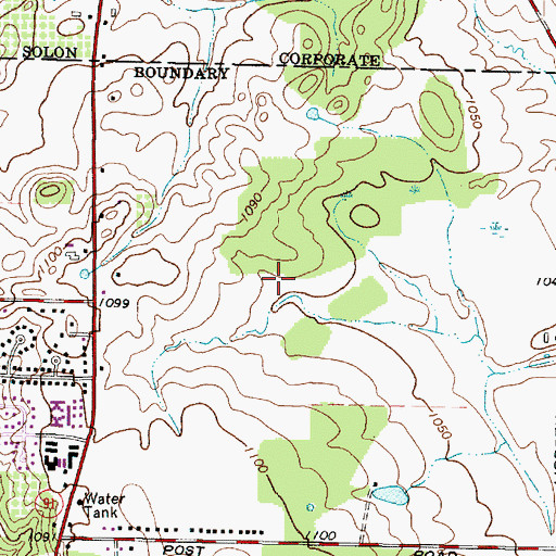 Topographic Map of Glen Eagle Golf Course, OH