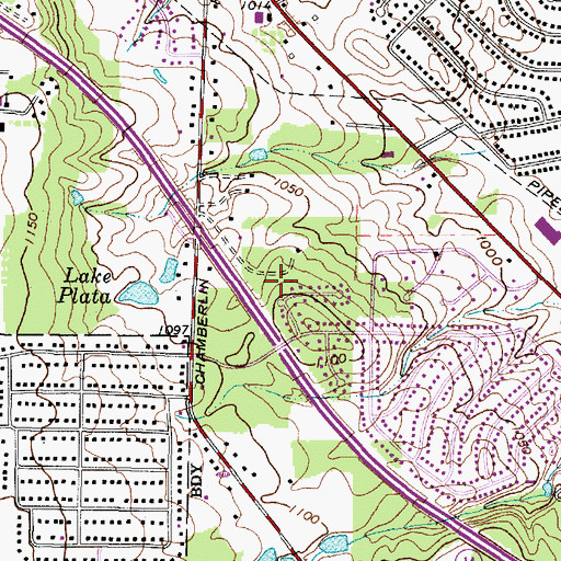 Topographic Map of Mortus Park, OH