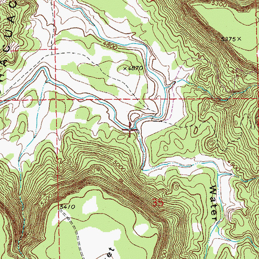 Topographic Map of Water Canyon, CO