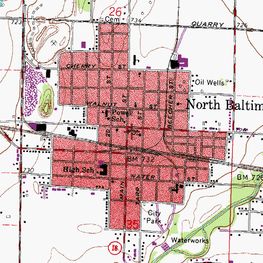 Topographic Map of Faith Alliance Church, OH