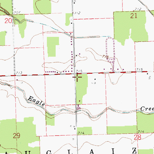 Topographic Map of Auglaize Township Hall, OH
