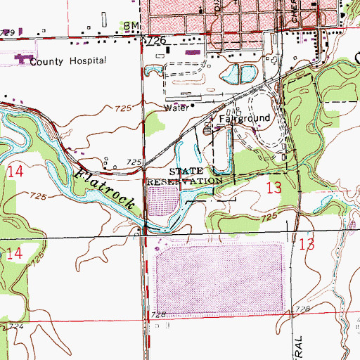 Topographic Map of Black Swamp Nature Center, OH