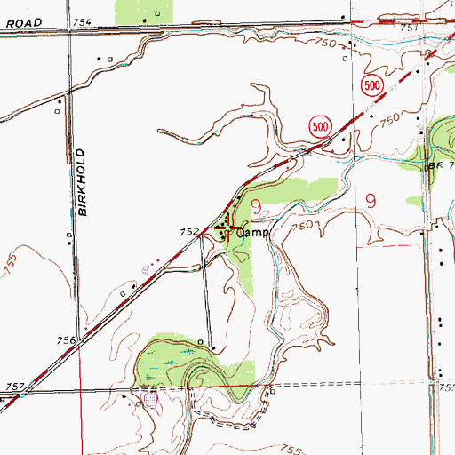 Topographic Map of Church of God Camp, OH