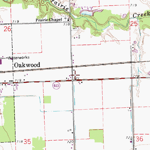 Topographic Map of Etties-Burg (historical), OH