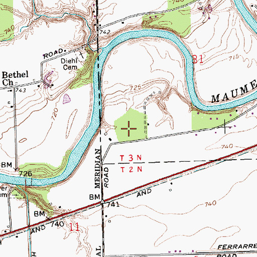 Topographic Map of New Harrison (historical), OH