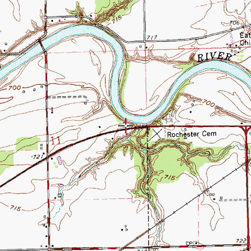 Topographic Map of New Rochester Park, OH