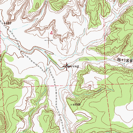Topographic Map of Briggs Canyon, CO