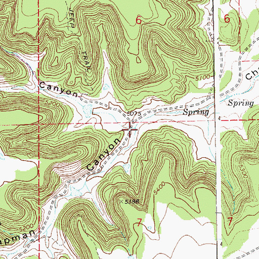 Topographic Map of Sherman Canyon, CO
