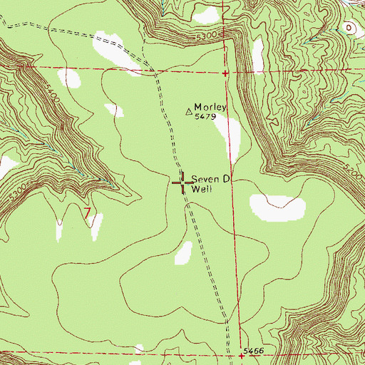 Topographic Map of Seven D Well, CO