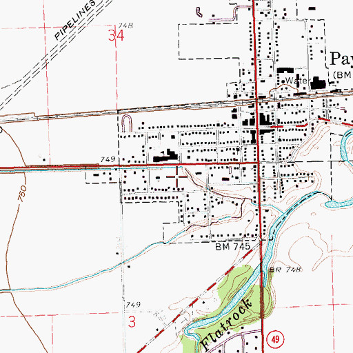 Topographic Map of School Park, OH