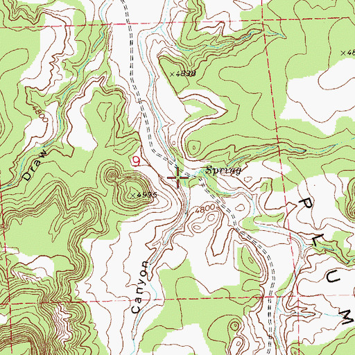 Topographic Map of School Section Canyon, CO