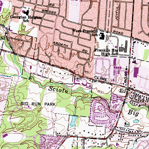 Topographic Map of Clime Cemetery, OH