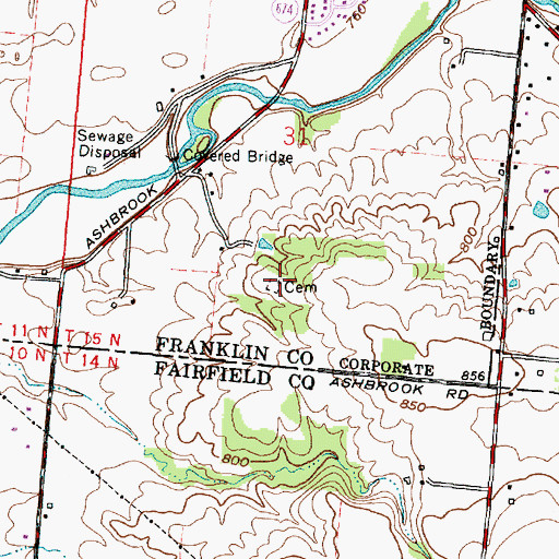 Topographic Map of Kramer Cemetery, OH