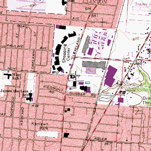 Topographic Map of McKendree Methodist Episcopal Cemetery, OH