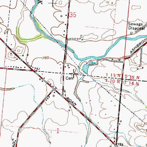 Topographic Map of Middletown Cemetery, OH