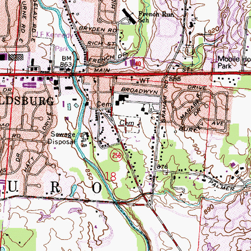 Topographic Map of Silent Home Cemetery, OH