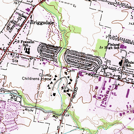 Topographic Map of Union Methodist Cemetery, OH
