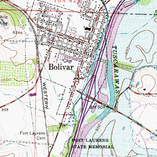 Topographic Map of Saint John United Church of Christ, OH