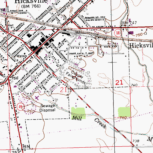Topographic Map of Defiance County Fairgrounds, OH