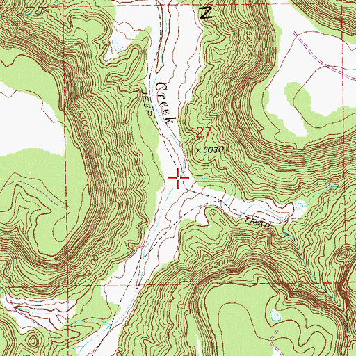 Topographic Map of Fox Canyon, CO