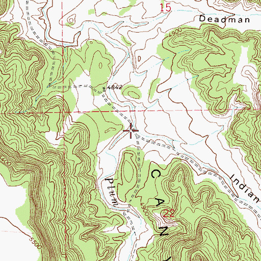 Topographic Map of Indian Trail Canyon, CO