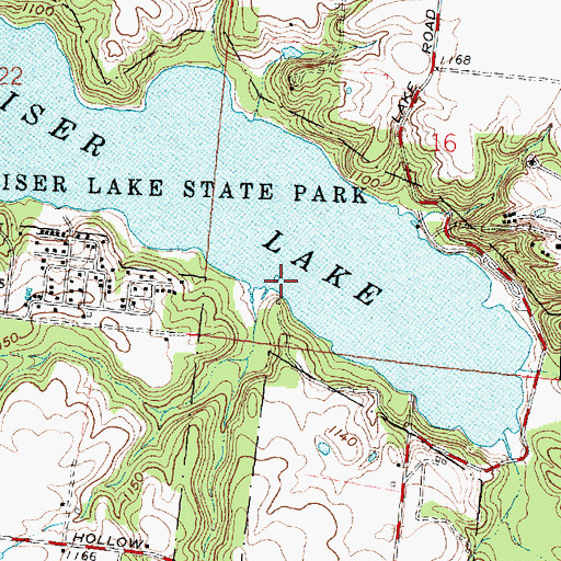 Topographic Map of Ground Hog Island, OH