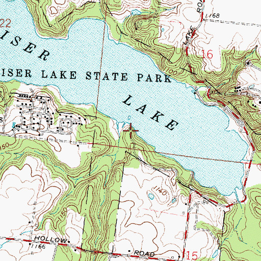 Topographic Map of Kiser Memorial, OH