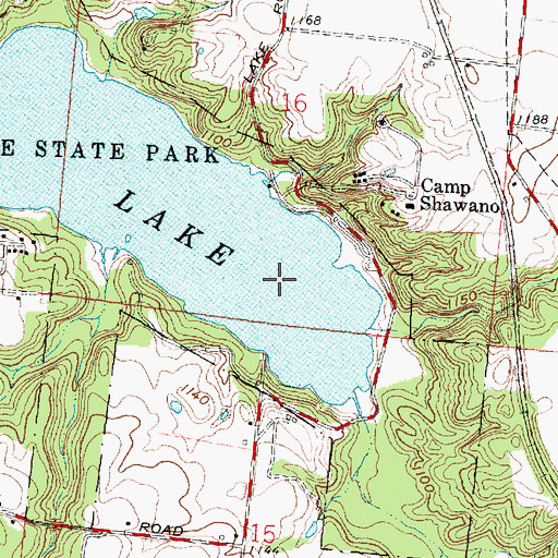 Topographic Map of Mosquito Lake Bog (historical), OH