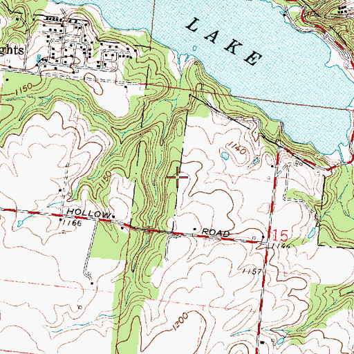 Topographic Map of Possum Hollow Trail, OH