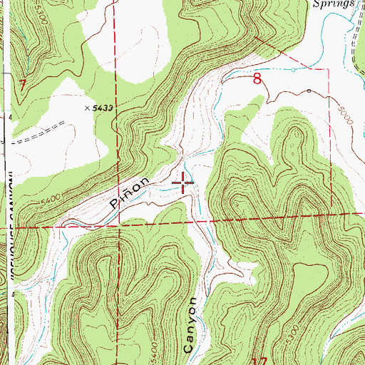Topographic Map of Turkey Spring Canyon, CO